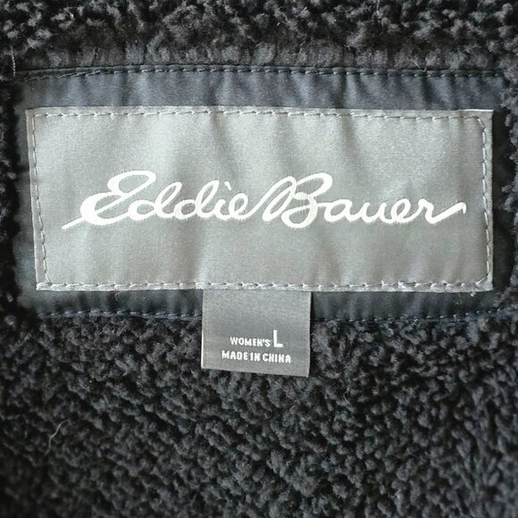 Eddie Bauer Two-Tone Hybrid Down Hooded Puffer Coat - Picture 13 of 13